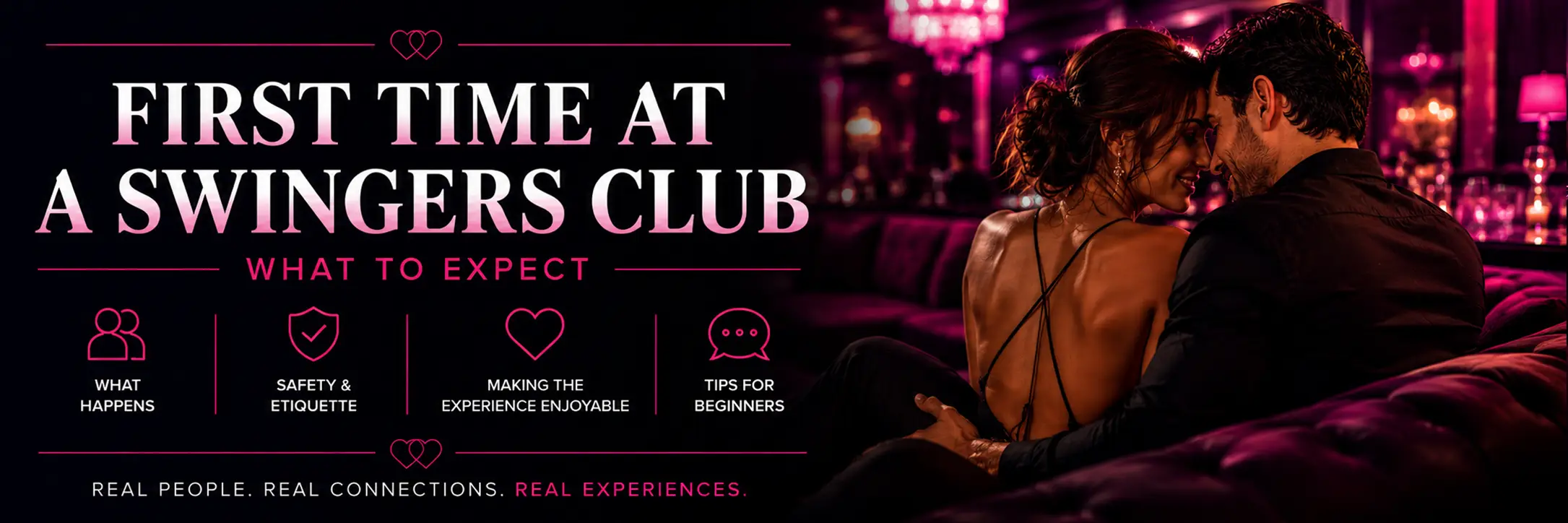 Couple visiting a swingers club for the first time